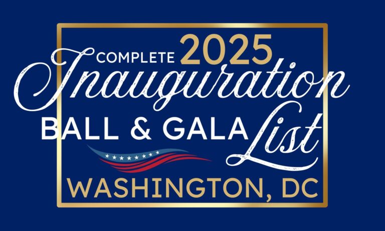 Inaugural Balls and Galas for the 2025 Inauguration of President Donald J. Trump & Vice