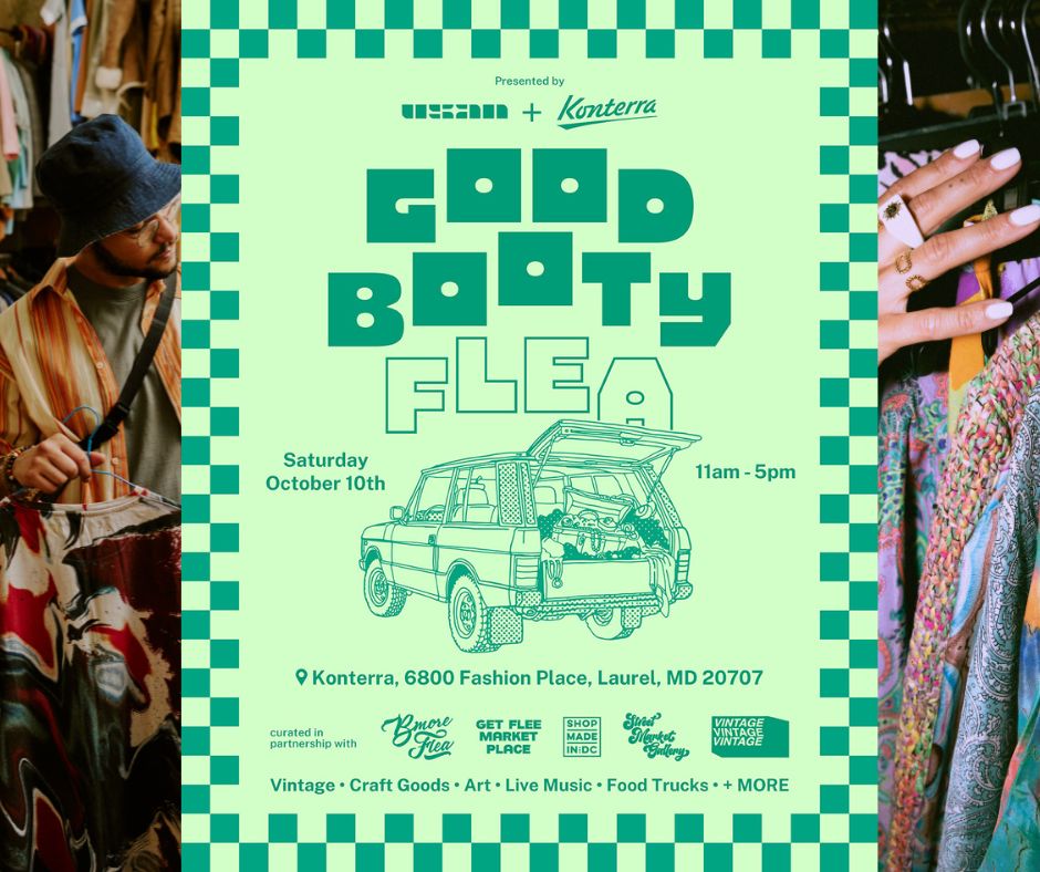 good booty flea market konterra usan laurel md dc baltimore vintage food live music